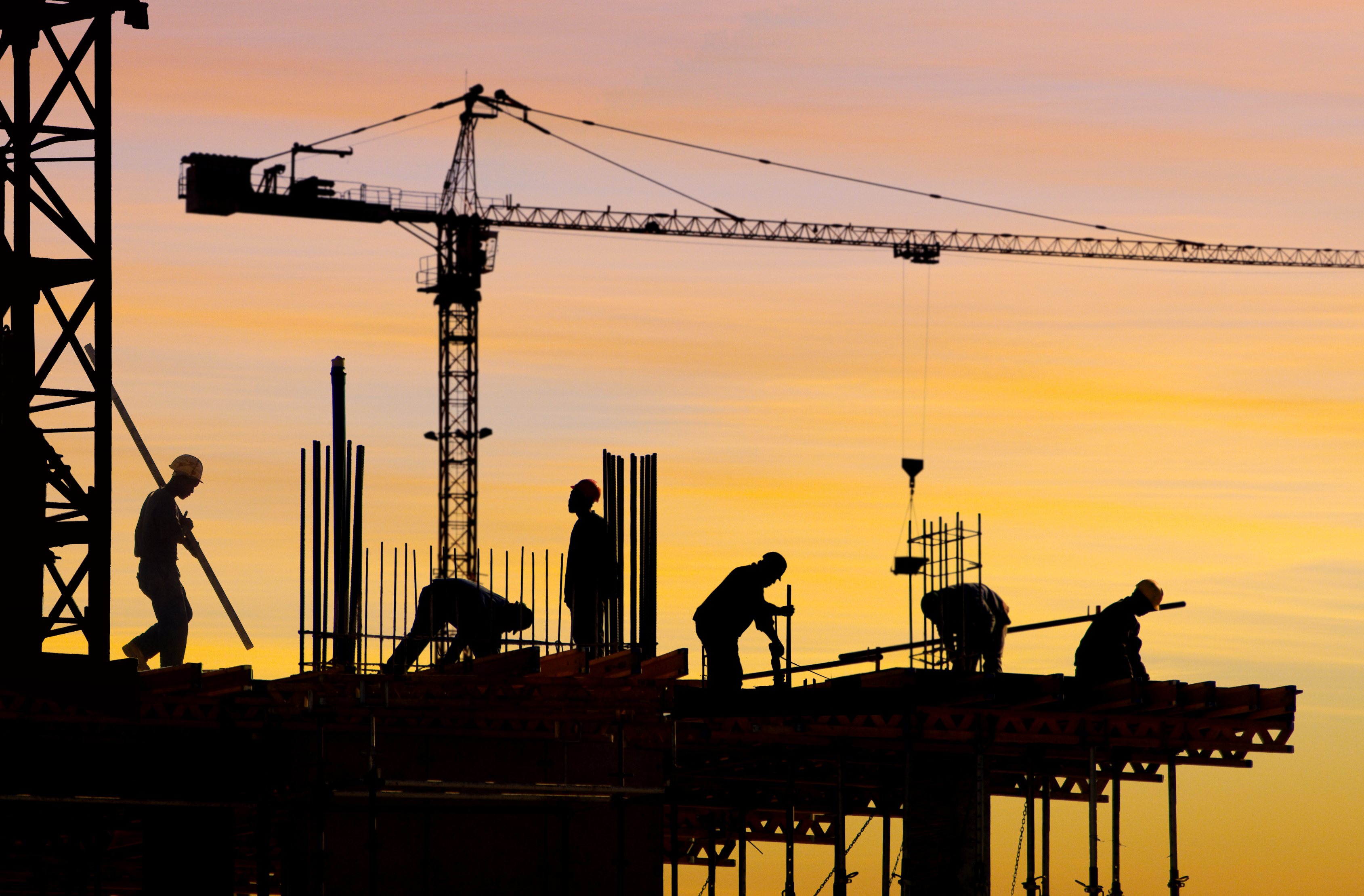 construction site silhouette